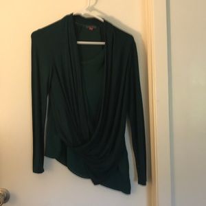 Vince Camuto Green Asymmetrical Top